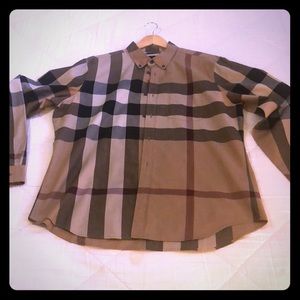Burberry Check Stretch Cotton Shirt